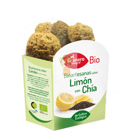 GALLETAS ARTESANAS SABOR LIMON CON CHIA 250Gr. GRANERO