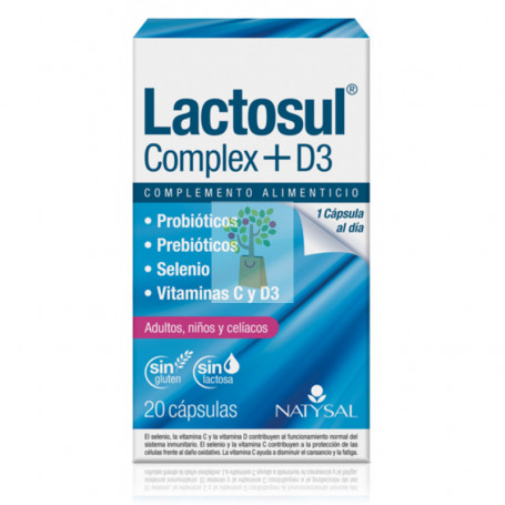 LACTOSUL COMPLEX +D3 20  CAPSULAS NATYSAL