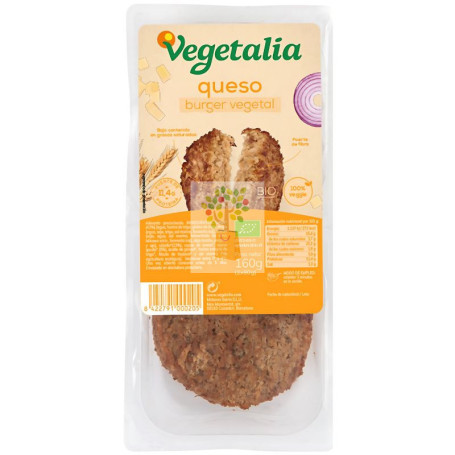 VEGEBURGUER SEITAN Y QUESO  BIO 160Gr. VEGETALIA