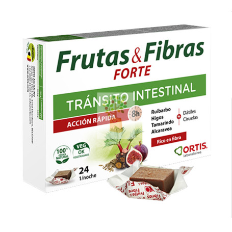 FRUTAS Y FIBRAS FORTE 24 CUBOS ORTIS