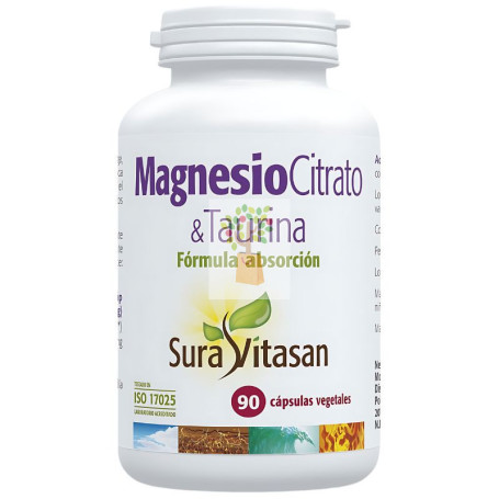 MAGNESIO & L-TAURINA 90 CAPSULAS SURA VITASAN