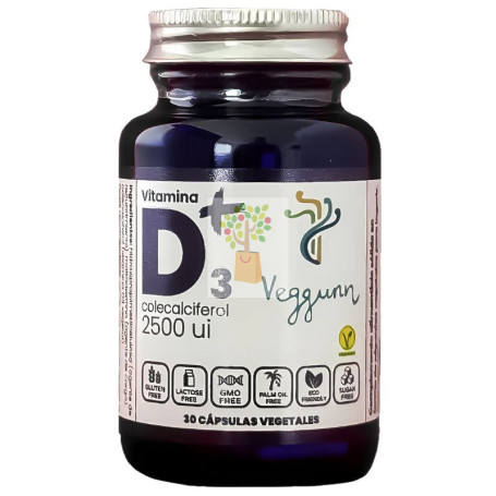 VITAMINA D3 2500UI 30 CAPSULAS VEGGUNN