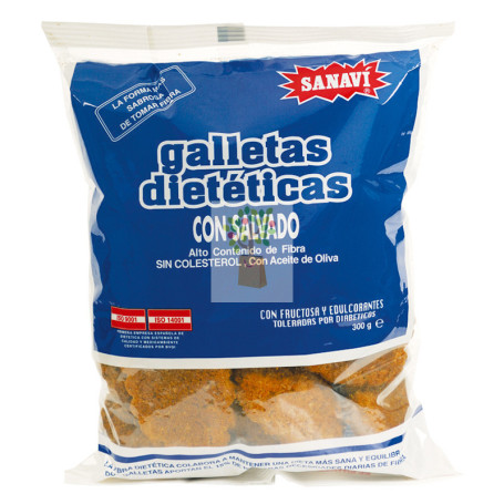GALLETAS DIETETICAS CON SALVADO 300Gr. SANAVI