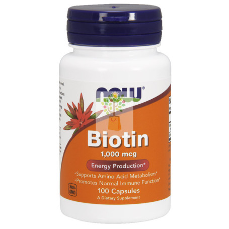 BIOTINA 1.000Mcg. 100 CAPSULAS NOW