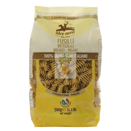 FUSILLI DE TRIGO DURO INTEGRAL 500Gr. ALCE NERO