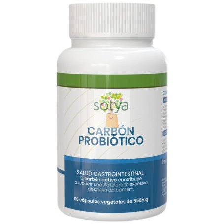 CARBÓN PROBIÓTICO 550MG 90 CÁPSULAS VEGETALES SOTYA