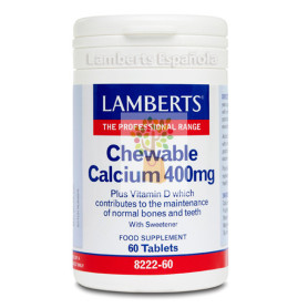 CALCIO MASTICABLE 60 TABLETAS LAMBERTS