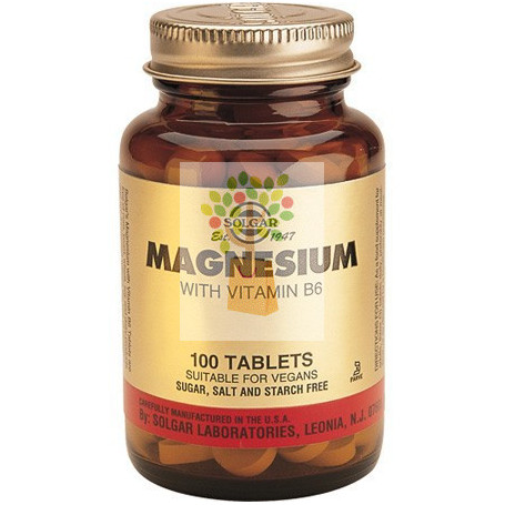 MAGNESIO+VITAMINA B6 100 CAPSULAS SOLGAR