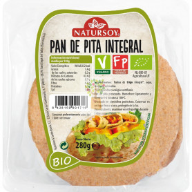 PAN DE PITA INTEGRAL 280Gr. NATURSOY