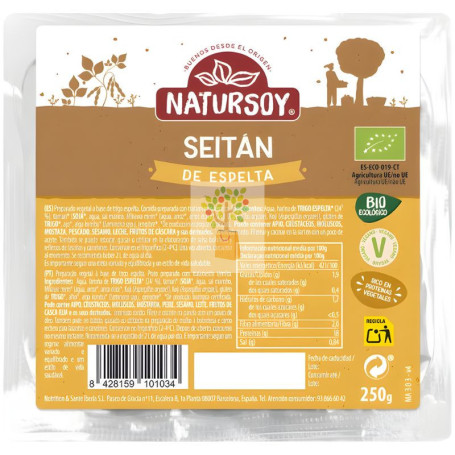 SEITÁN DE ESPELTA 250G NATURSOY