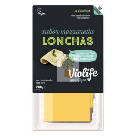 LONCHAS VEGANAS MOZZARELLA 200Gr. VIOLIFE