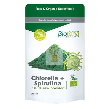CHLORELLA + SPIRULINA 200Gr. BIOTONA