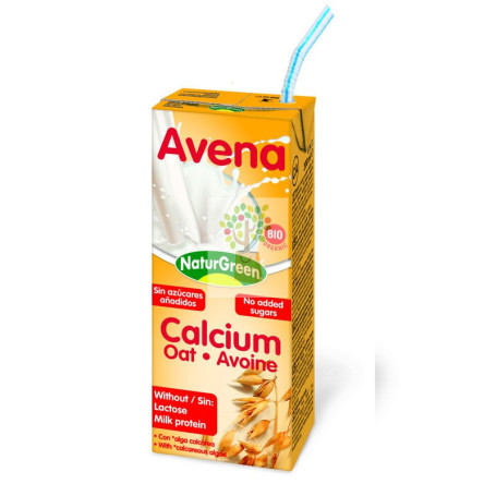 BEBIDA DE AVENA ECOLOGICA CON CALCIO 200Ml. NATURGREEN