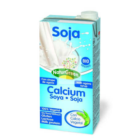 BEBIDA DE SOJA ECOLOGICA SIN AZUCAR CON CALCIO 1Lt. NATURGREEN