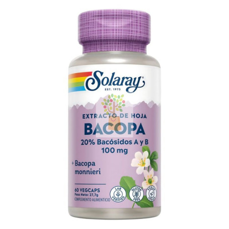 BACOPA 100Mg. 60 CAPSULAS VEGETALES SOLARAY